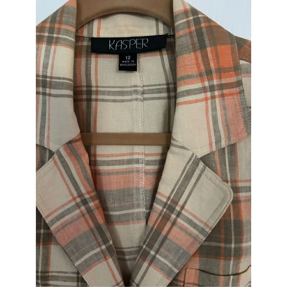 Kasper Linen Jacket - Picture 3 of 4